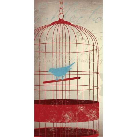 Twitter Panel I White Modern Wood Framed Art Print by PI Studio