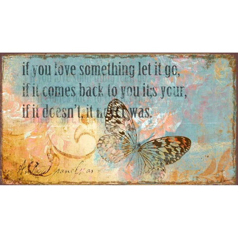 Let it Go Gold Ornate Wood Framed Art Print with Double Matting by PI Studio