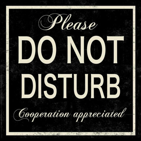 Do Not Disturb Gold Ornate Wood Framed Art Print with Double Matting by PI Studio