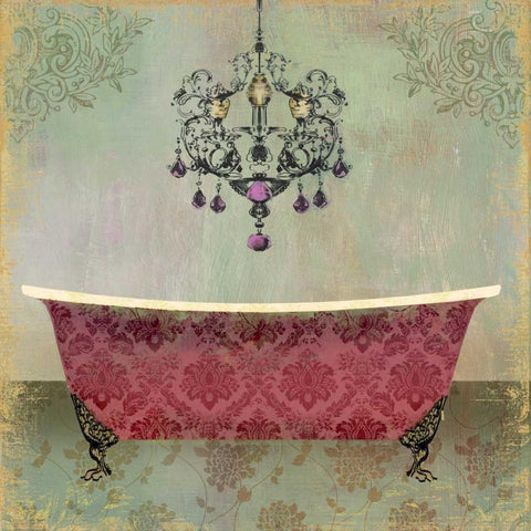 Boudoir Bath II Gold Ornate Wood Framed Art Print with Double Matting by PI Studio