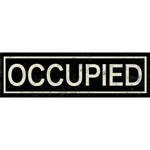 Occupied Black Modern Wood Framed Art Print with Double Matting by PI Studio