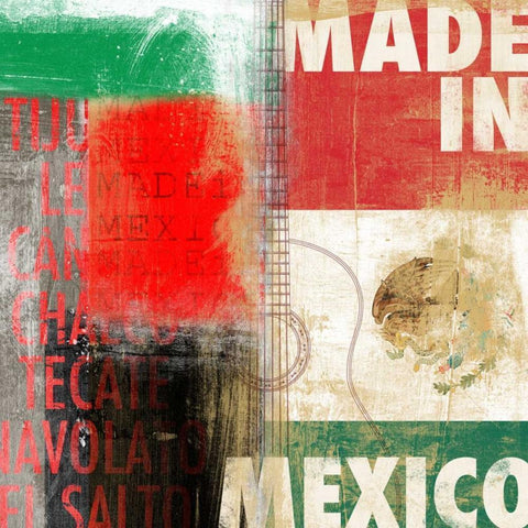 Mexico White Modern Wood Framed Art Print by PI Studio