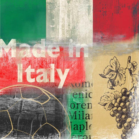Italy Black Modern Wood Framed Art Print with Double Matting by PI Studio