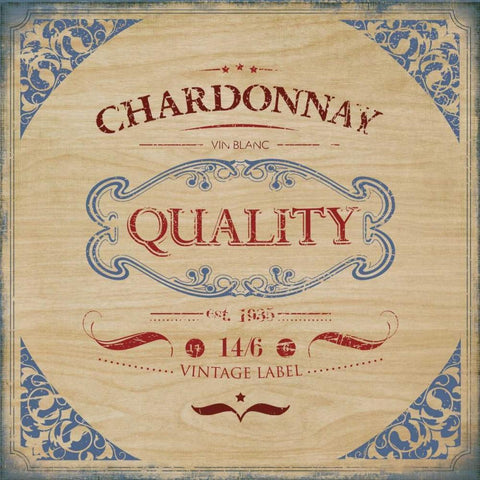 CHARDONNAY Black Ornate Wood Framed Art Print with Double Matting by PI Studio