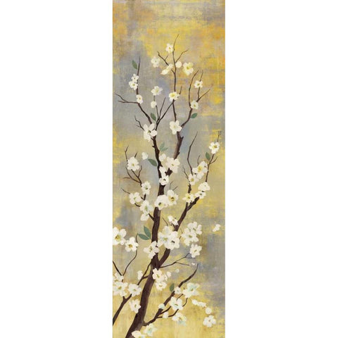 Blossoms I White Modern Wood Framed Art Print by PI Studio