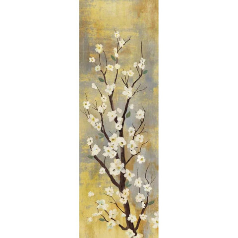 Blossoms II White Modern Wood Framed Art Print by PI Studio