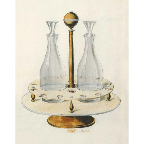 Carafes VI Gold Ornate Wood Framed Art Print with Double Matting by PI Studio