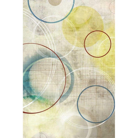 Orbs White Modern Wood Framed Art Print by PI Studio