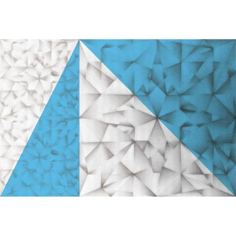 Triangles Squared White Modern Wood Framed Art Print by PI Studio