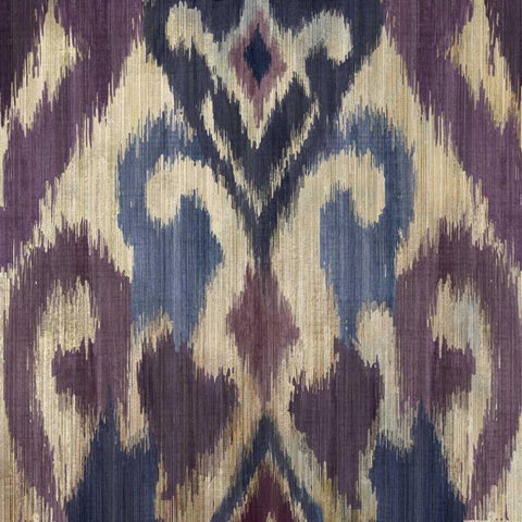 Traveller Ikat Gold Ornate Wood Framed Art Print with Double Matting by PI Studio