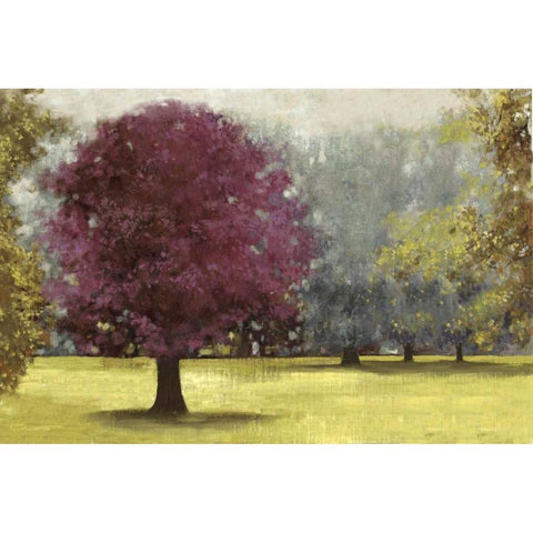 Summer Days - Plum Gold Ornate Wood Framed Art Print with Double Matting by PI Studio