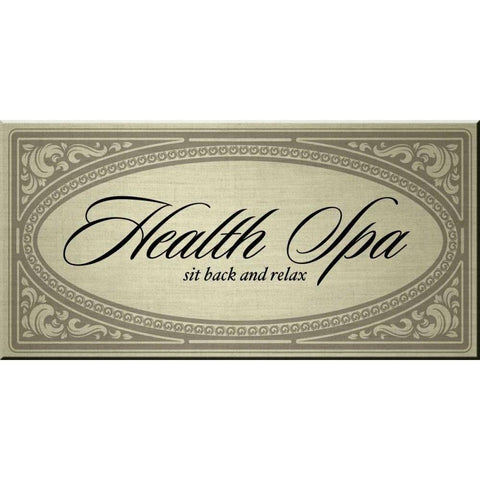 Health Spa Sit back and Relax Black Modern Wood Framed Art Print with Double Matting by PI Studio