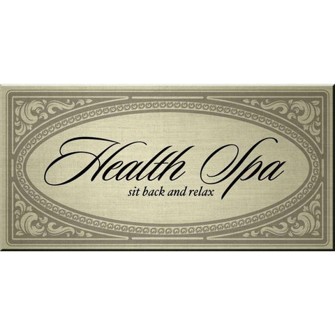 Health Spa Sit back and Relax Gold Ornate Wood Framed Art Print with Double Matting by PI Studio