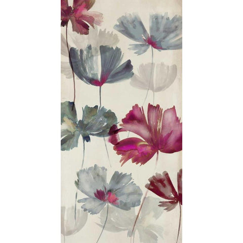 Ruffled Petals II White Modern Wood Framed Art Print by PI Studio