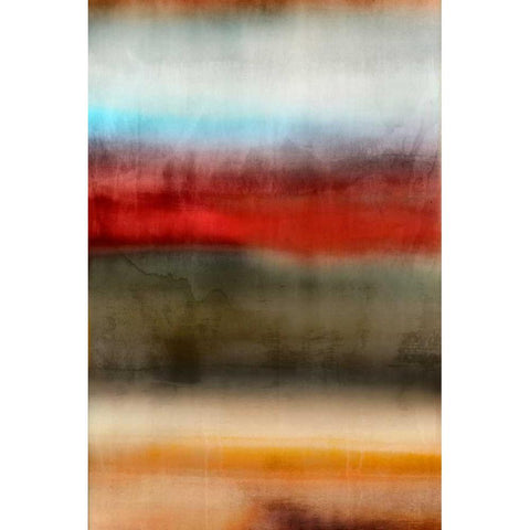 Tribal Colour Wash I Black Modern Wood Framed Art Print with Double Matting by PI Studio