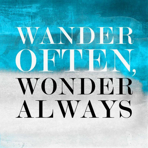 Wander BG I Black Modern Wood Framed Art Print with Double Matting by PI Studio