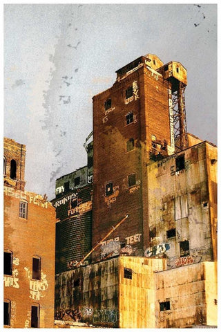 Bunker West White Modern Wood Framed Art Print with Double Matting by Normand, Pascal