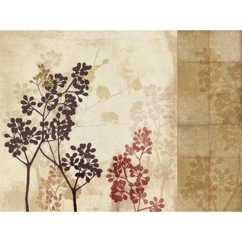 Blossoming II  Black Modern Wood Framed Art Print with Double Matting by Pearce, Allison