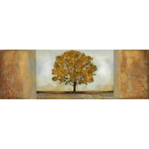 Elusive Treescape I Black Modern Wood Framed Art Print with Double Matting by Pearce, Allison