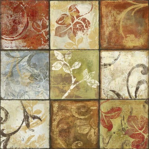 Seasons I Black Modern Wood Framed Art Print with Double Matting by Pearce, Allison