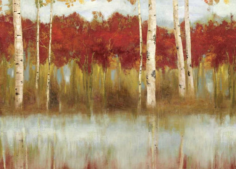 The Edge I Black Ornate Wood Framed Art Print with Double Matting by Pearce, Allison