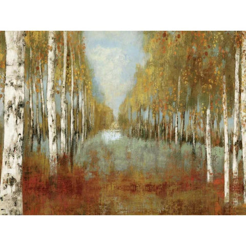 Along the Path I Oversize Black Modern Wood Framed Art Print with Double Matting by Pearce, Allison