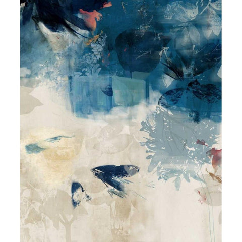 Unquiet Stone III White Modern Wood Framed Art Print by PI Galerie