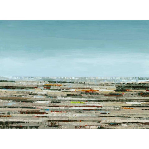 Gradiation Black Modern Wood Framed Art Print with Double Matting by PI Galerie