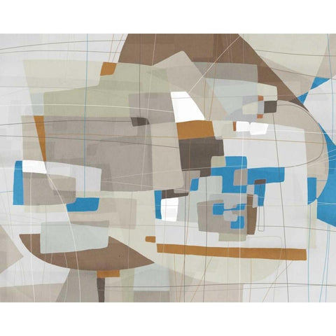 Somatic Beat I White Modern Wood Framed Art Print by PI Galerie