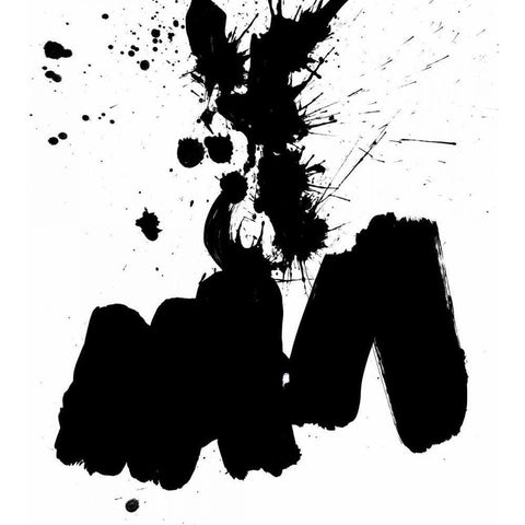 Ink Blot II White Modern Wood Framed Art Print by PI Galerie