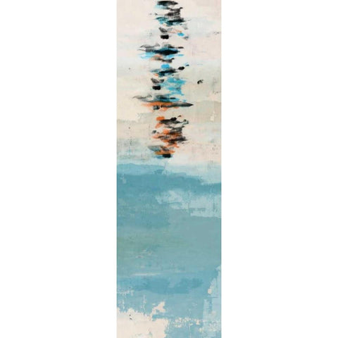 Modern Strokes I Black Modern Wood Framed Art Print with Double Matting by PI Galerie