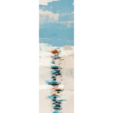 Modern Strokes II Black Modern Wood Framed Art Print with Double Matting by PI Galerie