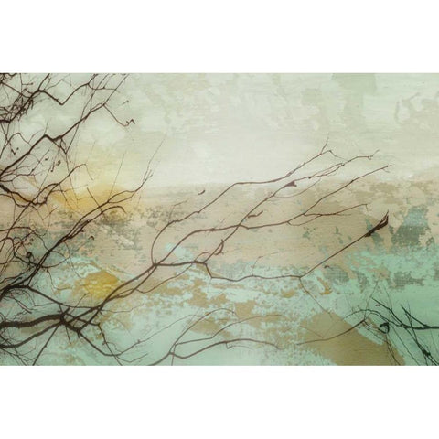 Branches I White Modern Wood Framed Art Print by PI Galerie