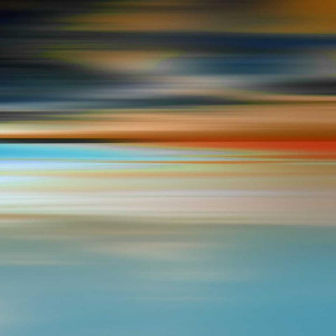 Blurred Landscape II Black Modern Wood Framed Art Print by PI Galerie