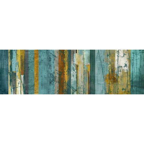 Paneled Landscapes II Black Modern Wood Framed Art Print by PI Galerie