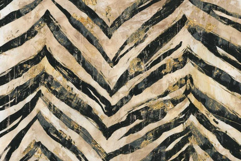 New Zebra II Black Ornate Wood Framed Art Print with Double Matting by PI Galerie