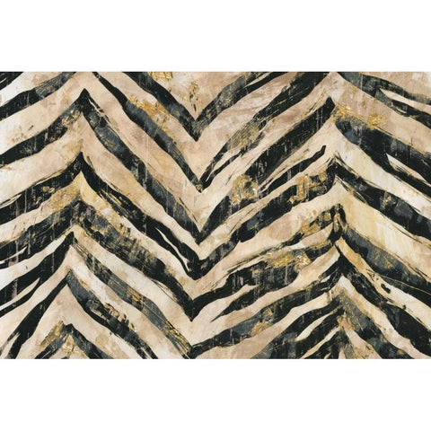 New Zebra II Black Modern Wood Framed Art Print by PI Galerie