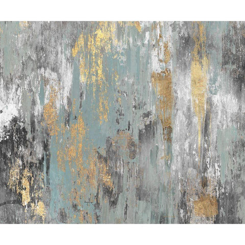 Gold Ikat Black Modern Wood Framed Art Print by PI Studio