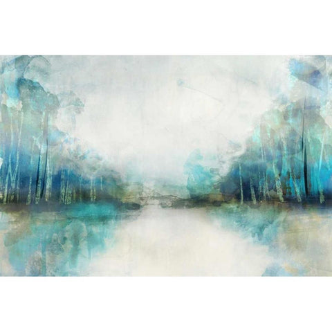 Subtle Horizon Black Modern Wood Framed Art Print by PI Galerie