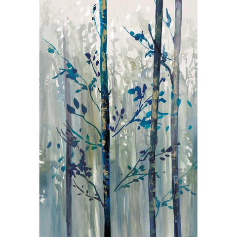 Fogg I White Modern Wood Framed Art Print by PI Galerie