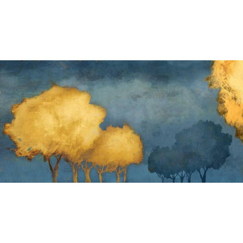 Golden Trust Black Modern Wood Framed Art Print with Double Matting by PI Galerie