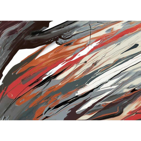 Like Rain IV Black Modern Wood Framed Art Print by PI Gallery
