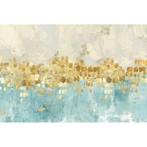 Dancing Stars Gold Ornate Wood Framed Art Print with Double Matting by PI Galerie