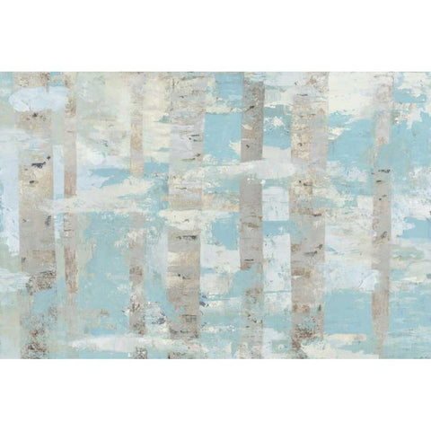 LImestone Forest  Black Modern Wood Framed Art Print with Double Matting by PI Galerie