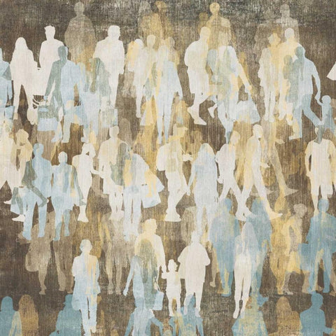Silhouettes II White Modern Wood Framed Art Print by PI Galerie