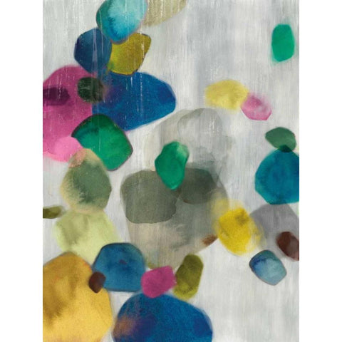 Shadow Pebbles I White Modern Wood Framed Art Print by PI Galerie