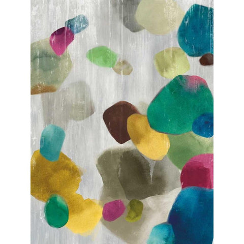 Shadow Pebbles II Black Modern Wood Framed Art Print by PI Galerie