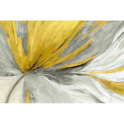 Traced Yellow Version White Modern Wood Framed Art Print by PI Studio