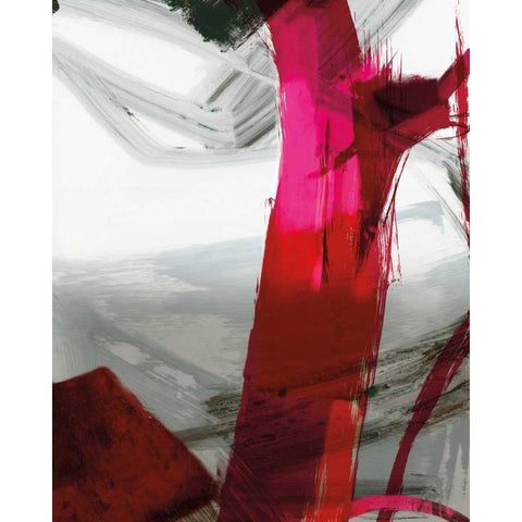 Fuschia I Black Modern Wood Framed Art Print by PI Galerie