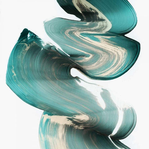 Swirl I  White Modern Wood Framed Art Print by PI Studio